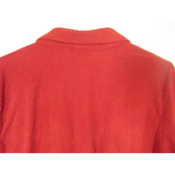 Alfred Dunner Shacket Womens Size 3X Rust Burnt Orange Soft Cord Jacket shirt - Picture 9 of 10